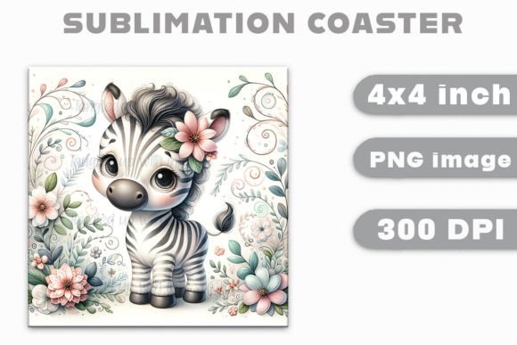 Download Zebra Sublimation Coaster Design File - Zebra Collection