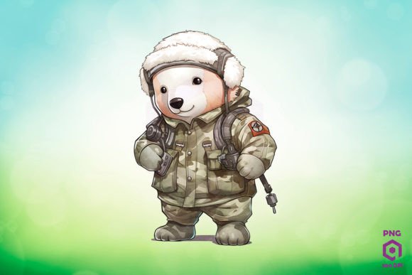 Download Army Polar Bear Clipart PNG - Polar bear clipart Collection