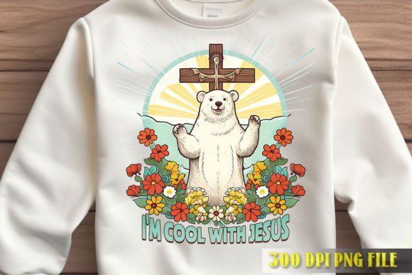 Download I'm Cool with Jesus Polar Bear Art - Premium Bundle
