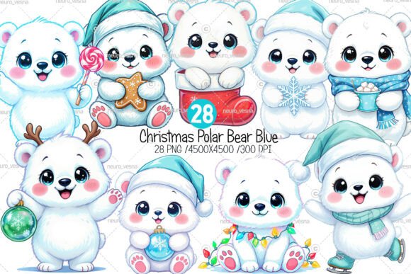 Download Christmas Polar Bear Clipart - Polar bear clipart Collection