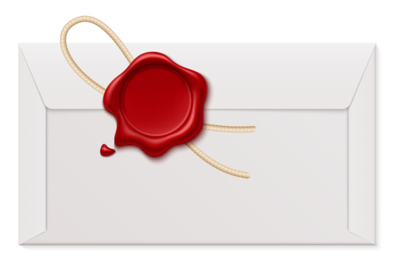 Download Paper Letter with Red Wax Seal. Secure M - Seal Collection