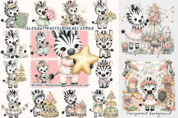Download Pastel Safari Zebra Watercolor - Zebra Collection