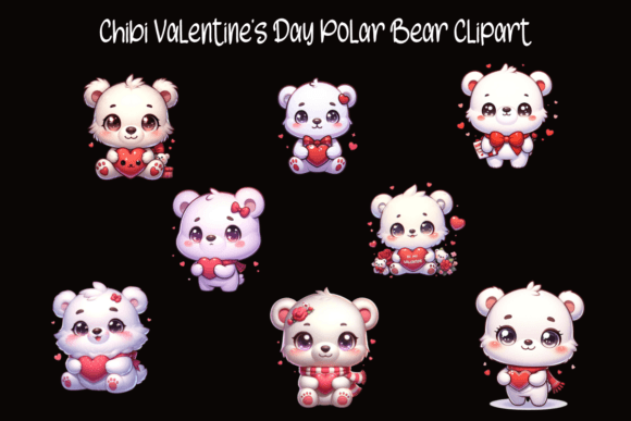 Download Chibi Valentine’s Day Polar Bear Clipart - Polar bear clipart Collection