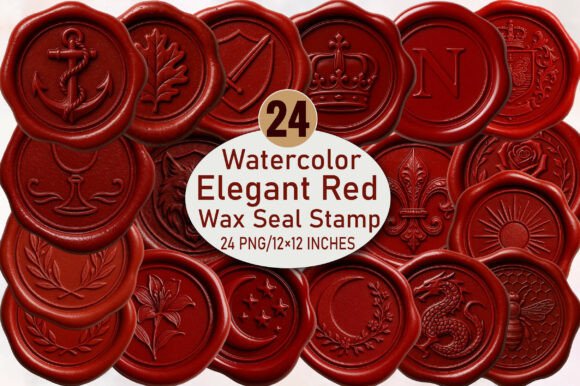 Download Elegant Red Wax Seal Stamp Clipart - Seal Collection