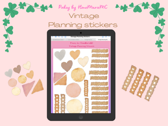 Download Digital Planning Stickers | Vintage - Digital planning Collection
